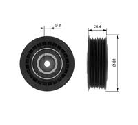 GATES T36000 Rullo tenditore, Cinghia Poly-V per VW