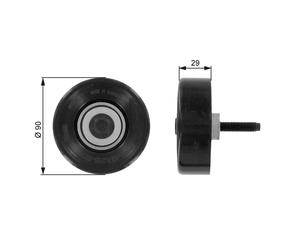 GATES T36089 Galoppino/Guidacinghia, Cinghia Poly-V per FORD