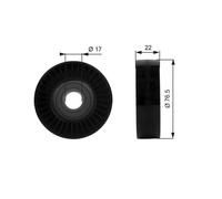 Galoppino/guidacinghia Cinghia Poly V Gates T36183 Drivealign® per Mercedes Benz