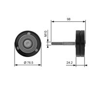 GATES T36232 Galoppino/Guidacinghia, Cinghia Poly-V per SEAT,SKODA,VW