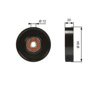 GATES T36321 Rullo tenditore cinghia Poly-V