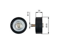 GATES T36322 Galoppino/Guidacinghia, Cinghia Poly-V per CHRYSLER,DODGE,FIAT,JEEP