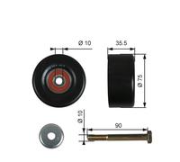 GATES T36357 Galoppino/Guidacinghia, Cinghia Poly-V per NISSAN,NISSAN (DFAC)