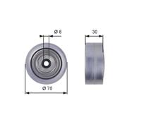 GATES T36386 Galoppino/Guidacinghia, Cinghia Poly-V per AUDI,MAN,VW