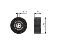 GATES T36393 Galoppino guidacinghia, cinghia Poly-V