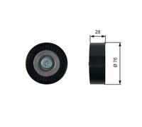 GATES T36423 Galoppino/Guidacinghia, Cinghia Poly-V per MERCEDES-BENZ