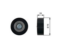 Rullo cinghia trapezoidale Plastica T36423 GATES per MERCEDES-BENZ CLASSE E SLK