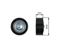 Gates Tenditore T36454 - Galoppino guidacinghia plastica per Cinghia Poly-V (Alfa Romeo, Fiat, Opel)