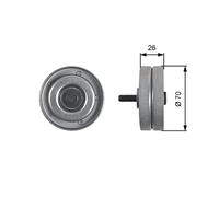 GATES Galoppino cinghia Poly-V 7803-21566 70 mm largh. 26 mm 0 scanalature