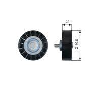 GATES T36607 Galoppino/Guidacinghia, Cinghia Poly-V per CITROËN,FIAT,IVECO,PEUGE