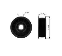 Gates T38009 Rullo Di Guida Per Cinghia A V Per Jeep Chevrolet Dodge