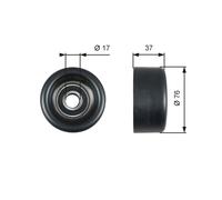 GATES T38028 Deviazione/Puleggia Guida, Cinghia Scanalata per Acura, Daimler,