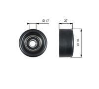 GATES T38028 Galoppino guidacinghia, cinghia Poly-V