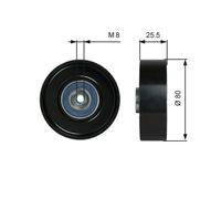 GATES T38089 Rullo tenditore, Cinghia Poly-V per DAEWOO,MERCEDES-BENZ,PUCH,SSANG