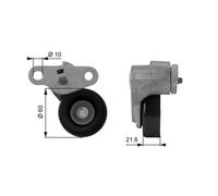 GATES T38159 Rullo tenditore cinghia Poly-V 60mm per CHEVROLET TAHOE (B2W)