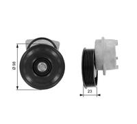 GATES T38203 Rullo tenditore cinghia Poly-V 98mm per FORD Puma Hatchback