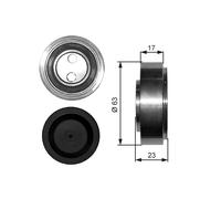 GATES T38228 Rullo tenditore, Cinghia Poly-V per AUDI,SKODA,VW