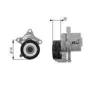 GATES T38283 Tendicinghia, Cinghia Poly-V per SEAT,VW