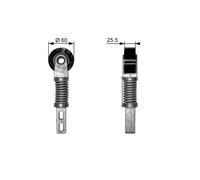 GATES T38355 Tendicinghia, Cinghia Poly-V per RENAULT