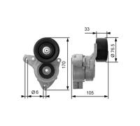 Tendicinghia, cinghia a V GATES T38421