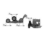 GATES T38429 Rullo tenditore cinghia Poly-V Rullo tendicinghia Puleggia tendicinghia Rullo tenditore cinghia