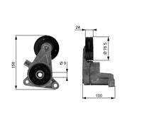 GATES T38437 Tendicinghia, Cinghia Poly-V per VOLVO