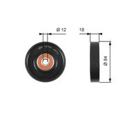 GATES T39177 Rullo tenditore, Cinghia Poly-V per NISSAN