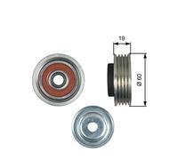 GATES T39181 Rullo tenditore cinghia Poly-V Rullo tendicinghia Puleggia tendicinghia Rullo tenditore cinghia