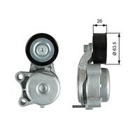 Gates Puleggia tendicinghia T39343 Rullo tenditore Poly-V 63,5 mm per Jeep Grand Cherokee IV