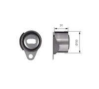 Rullo tenditore cinghia distribuzione T41157 GATES per RENAULT VOLVO MITSUBISHI