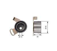 GATES T41168 Rullo tenditore, Cinghia dentata per ROVER
