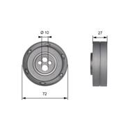 GATES T41216 Rullo tenditore, Cinghia dentata per AUDI