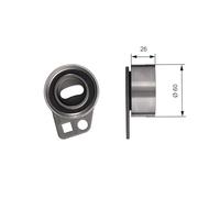 GATES T41275 Rullo tenditore cinghia dentata Puleggia tendicinghia distribuzione Rullo tenditore cinghia distribuzione Rullo tenditore distribuzione