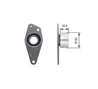 Gates Rullo tenditore cinghia distribuzione T42088 - Metallo per Renault, Volvo, Dacia