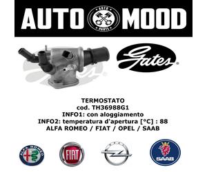 GATES TERMOSTATO cod.TH36988G1 - ALFA ROMEO FIAT OPEL SAAB 1.9