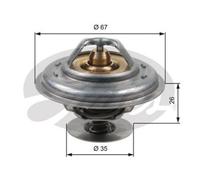 GATES Termostato Liquido 87°C Per VW Passat Stufenheck Audi 80 Avant