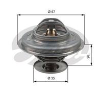 GATES Termostato Refrigerante 87°C Per BMW 3 Serie Cabriolet TH11687G1