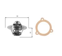 Termostato senza alloggiamento TH12480G1 GATES per SKODA FAVORIT FAVORIT Forman