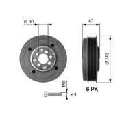 GATES TVD1014A Puleggia cinghia, Albero a gomiti per AUDI,FORD,SEAT,SKODA,VW