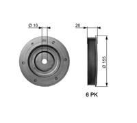 GATES TVD1020 Puleggia cinghia, Albero a gomiti per CITROËN,FIAT,FORD,LANCIA,PEU