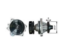 Gates Pompa acqua WP0141 per BMW 3/5/7 Coupé Touring Cabriolet