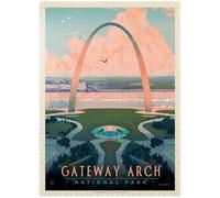 Gateway Arch National Park: Bird's-Eye View, poster vintage - Puzzle da 1000 pezzi per adulti