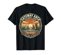 Gateway Arch National Park St Louis Missouri Distintivo Vintage Maglietta