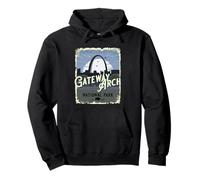 Gateway Arch National Park Vintage Viaggi Vacanze Souvenir Felpa con Cappuccio