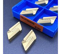 GatherTOOL 10 pz * Inserti di carburo Knux160405R knux 160405R NC3020 NC3030 Strumenti del tornio Metallico Elaborazione in Acciaio Nuova Lama (Angle : KNUX160405R NC3030)