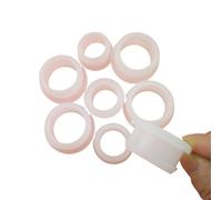 GatherTOOL 10 pz/Set Trasparente in Gomma di Silicone Snap-on Passacavo Tappi for Fori 2mm-30mm Bung Cablaggio del Cavo Proteggere Bush (Color : Transparent, Size : A30mm(Hole25mm))