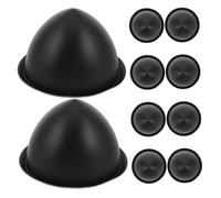 GATHINESS 10 Pezzi Cappuccio 35mm per Antipolvere e Pp Altoparlante di a Forma Proiettile in Nero, Leggero Conico per Sostituzione e Manutenzione di Subwoofer e Bobine Vocali