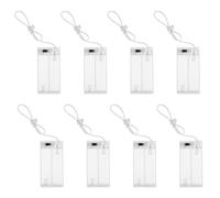 GATHINESS 10 Pezzi Portapile Aa in Abs Trasparente per Luci Stringa Interruttore, Custodia Compatta e Resistente per Decorazioni Outdoor e Luci LED