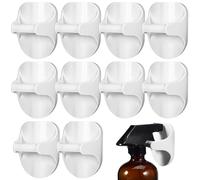 GATHINESS 10 Pezzi Supporto da Parete per Flacone Spray Adesivo ABS Bianco | Garage e Laboratorio, Installazione a Parete, Rimozione Facile, Non Lascia Segni, Gancio Singolo