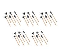 GATHINESS 10 Set Set di Mini Attrezzi da Giardinaggio per Trapianto | Tre Pezzi Manico in Legno e Metallo, Design Leggero, per Ortaggi e Piantine, Uso nel Giardino dei Piccoli